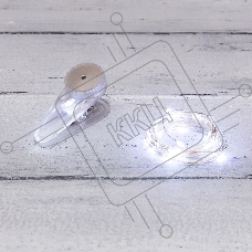 Гирлянда «Роса» с прищепкой 3 м, 30 LED, белое свечение, 2хCR2032 в комплекте NEON-NIGHT