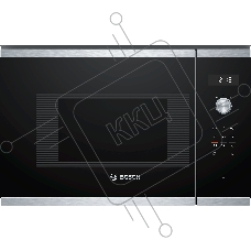 Микроволновая печь встраиваемая Bosch BFL524MS0 нержавеющая сталь, 20 л, 800 Вт, переключатели - поворотный механизм/сенсор