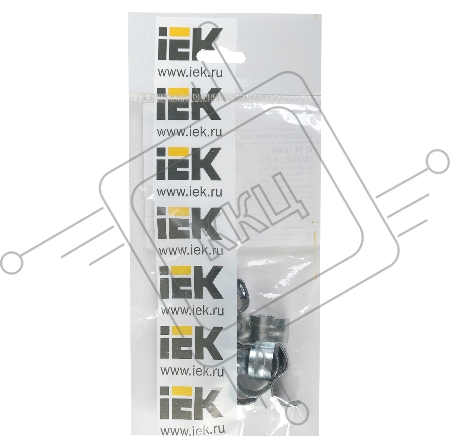 Скоба IEK CMAT10-14-010 однолапковый 14мм оцинкованная сталь белый (упак.:10шт)