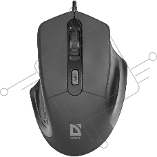 Мышь проводная Defender Datum MB-347 черный, 1600 dpi, USB, кнопки - 4