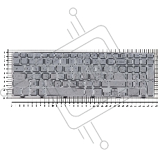 Клавиатура для ноутбука Dell Inspiron 15-7000 7537 серебристая с подсветкой