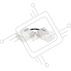 GS6871 Соединитель угловой COB 12/24V для лент 12mm (2 конт.) (10шт)
