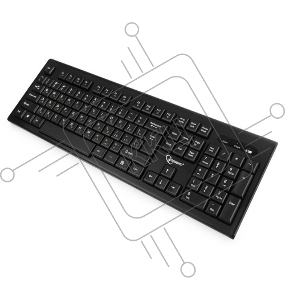 Комплект клавиатура+мышь беспроводные Gembird KBS-8002, 2.4ГГц, черный, 104 клавиши+2 кнопки+колесо кнопка, 1000DPI, батарейки в комплекте