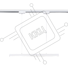 Трековый однофазный подвесной светодиодный светильник Ambrella light GL6783 WH белый LED 24W 4200K 600*22*1025