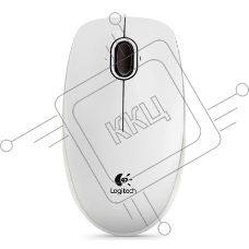 Мышь проводная Logitech B100 белый, 1000 dpi, USB, кнопки - 3