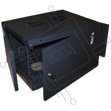 Шкаф настенный Next, 6U 550x450, металлическая дверь, черный