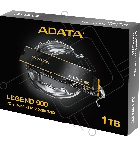 Твердотельный накопитель ADATA SSD LEGEND 900, 1024GB, M.2(22x80mm), NVMe 1.4, PCIe 4.0 x4, 3D NAND, R/W 7000/4700MB/s, IOPs н.д./н.д., TBW 260, DWPD 0.14, with Heat Sink (5 лет)