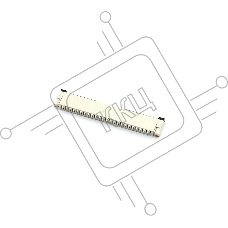 Разъем FPC Flip-Lock 1010-24RLGF 24 pin высота 1мм шаг 1мм