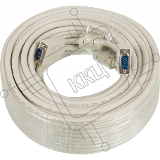 Кабель SVGA Ningbo CAB016S-30m VGA HD15 (m)/VGA HD15 (m) 30м феррит.кольца