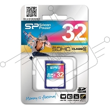 Флеш карта SDHC 32Gb Class10 Silicon Power SP032GBSDH010V10 w/o adapter