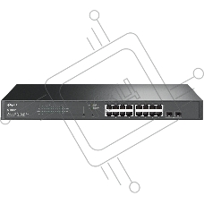 Коммутатор TP-Link TL-SG2218P JetStream Smart с 16 гигабитными портами PoE+ и 2 гигабитными портами SFP