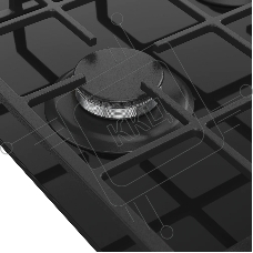 Варочная поверхность MONSHER MGG 42 Noir, High-Tech, газ, 45 см, газ-контроль, автоматический электроподжиг, чугунные решетки, форсунки под сжиженый газ, конфорки SABAF, поворотные переключатели, цвет черный
