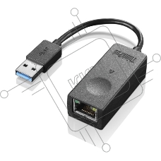 Переходник Lenovo ThinkPad  USB 3.0 to Ethernet Adapter (Full size RJ45 connector, Giga bit speed when running on USB3.0, 100M/10M adapt when running on USB2.0, Doesn’t support POE) (Reply. 4X90E51405)