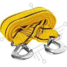 Трос буксировочный STAYER STANDARD, 2 крюка, сумка, 4м, 5т