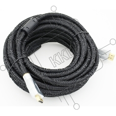 Кабель аудио-видео HDMI (m)/HDMI (m) 10м. феррит.кольца Позолоченные контакты черный