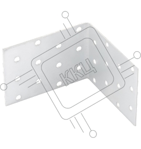 Крепежный уголок равносторонний, KUR 80x80x80 мм, Россия// Сибртех
