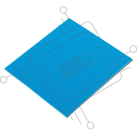 Термопрокладка ExeGate EPG-9WMK (100x100x1.0 mm, 8,5 Вт/ (м•К), теплопроводящая клейкая двухсторонняя)