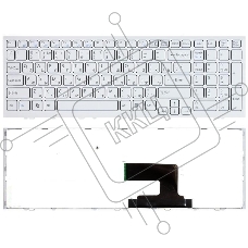 Клавиатура для ноутбука Sony Vaio VPC-EH VPCEH белый с белой рамкой