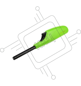 Бытовая газовая пьезозажигалка с классическим пламенем многоразовая (1 шт.) зеленая СК-306 СОКОЛ