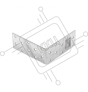 Крепежный уголок равносторонний, KUR 100x100x40 мм, Россия// Сибртех