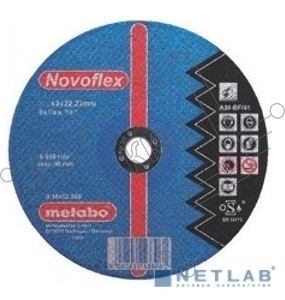 Диски отрезные, пильные, шлифовальные Metabo 616452000 Круг отр сталь Novoflex 230x3,0 прямой А30