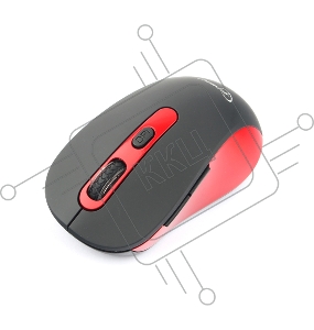 Мышь беспров. Gembird MUSW-221-R, чёрный/красный, 5кн.+колесо-кнопка, 800/1200/1600DPI, 2.4ГГц