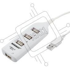 Разветвитель USB 2.0 на 4 порта белый Rexant