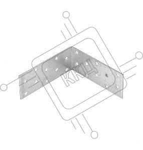 Крепежный уголок равносторонний, KUR 100x100x40 мм, Россия// Сибртех