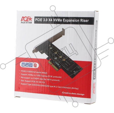 Адаптер AgeStar AS-MC01 PCI-E для M.2 NGFF SSD