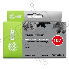 Картридж струйный Cactus CS-PFI107MBK черный матовый (130 мл) для Canon IP iPF670/iPF680/iPF685/iPF770/iPF780/iPF785