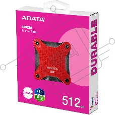 Внешний накопитель SSD 512GB A-DATA SD620, External, USB 3.2, [R/W -550/500 MB/s] красный