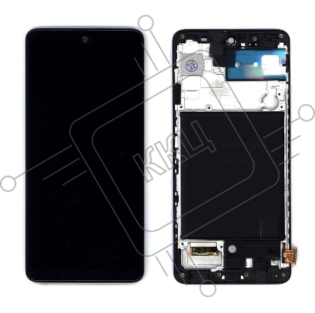 Дисплей для Samsung Galaxy A51 SM-A515F (TFT small size) черный с рамкой