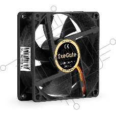Вентилятор для корпуса ExeGate EX08020S3P-24 черный, 80 мм, 3900 об/мин, 41.2 дБ, 3 pin