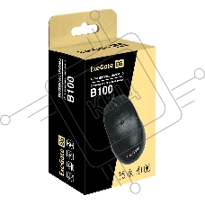 Мышь проводная ExeGate Professional Standard B100 черный, 1000 dpi, USB, кнопки - 3