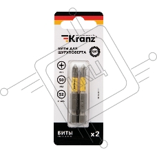 Бита для шуруповерта KRANZ PH1х50 мм (2 шт./уп.)