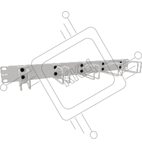 Кабельный органайзер Горизонтальный NTSS NTSS-HORG-1U-5(85) односторонний кольца 1U шир.:19