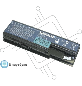 Аккумуляторная батарея для ноутбука Acer Aspire 5520, 5920, 6920G, 11.1v 4400mAh черная