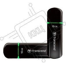 Флешка USB Transcend Jetflash 600 (TS16GJF600), 16Gb, USB 2.0, R/W 30/15, черный/зеленый