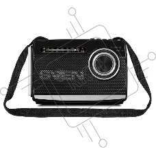 Радиоприёмник SVEN SRP-535 чёрный (3 Вт, FM/AM/SW, USB, SD/microSD, 900 мАч, 2 х D/UM, фонарь)