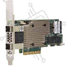 Контроллер MegaRAID 9480-8I8e SGL (05-50031-00), PCIe 3.1 x8 LP, SAS/SATA/NVMe, RAID 0,1,5,6,10,50,60, 16port(2 * int SFF8643 + 2 * ext SFF8644), 4Gb Cache, 3516ROC Контроллер MegaRAID 9480-8I8e SGL (05-50031-00), PCIe 3.1 x8 LP, SAS/SATA/NVMe, RAID 0,1,5,6,10,50,60, 16port(2 * int SFF8643 + 2 * ext SFF8644), 4Gb Cache, 3516ROC