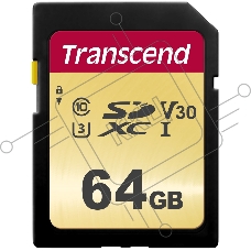 Флеш карта SD 64GB Transcend SDХC UHS-I U3, MLC