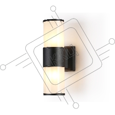 Светильник Ambrella light ST2455 BK/FR черный/белый матовый IP54 E27 max 40W 300*90*155