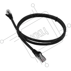 Патч-корд Lanmaster LAN-PC45/S6A-1.0-BK FTP вилка RJ-45-вилка RJ-45 кат.6А 1м чёрный LSZH (уп.:1шт)