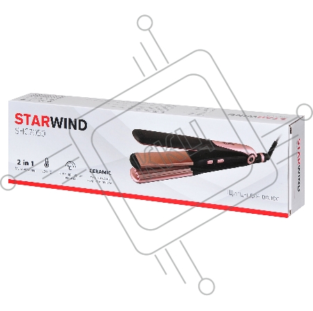Выпрямитель Starwind SHC 7050 55Вт черный/розовое золото (макс.темп.:220С)