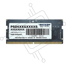 Оперативная память Patriot Signature, DDR5, 16GB (1x16 GB), 5200 MHz, CL42, SO-DIMM