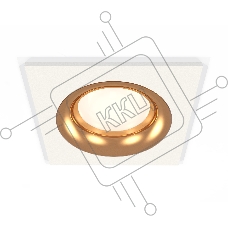 Комплект встраиваемого светильника Ambrella light XC7631005 SWH/PYG белый песок/золото желтое полированное MR16 GU5.3 (C7631, N7014)