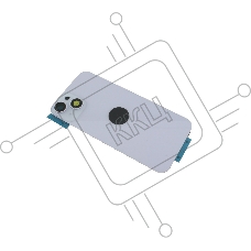 Задняя крышка (стекло) для iPhone 14 (A2883) в сборе со стеклом камеры фиолетовая