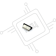 Разъем FPC  Half Coverage Top Contact 1.0K-BS-4PWB 4 pin высота 2мм шаг 1мм