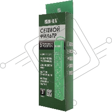 Сетевой фильтр Юнивольт 00-00000390 3 м, 5 розеток, белый, коробка