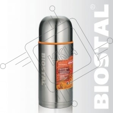 Термос BIOSTAL-СПОРТ NBP-500 0.5 л, узкое горло, 2 пробки, с крышкой-чашкой и доп. пласт.чашка.